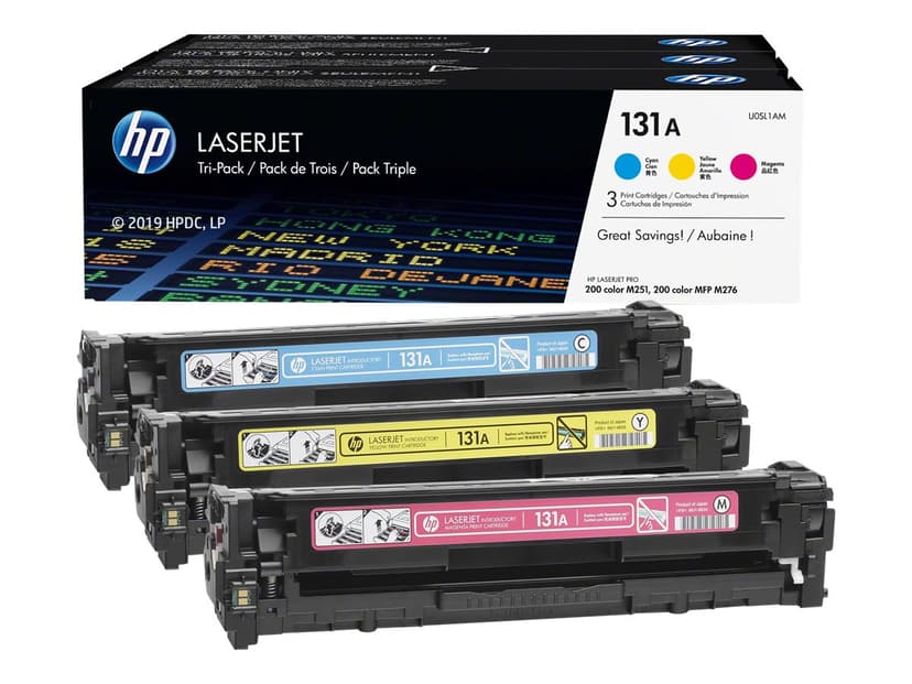 HP Värikasetti Kit 131A (C/Y/M) 1.8K - U0SL1AM