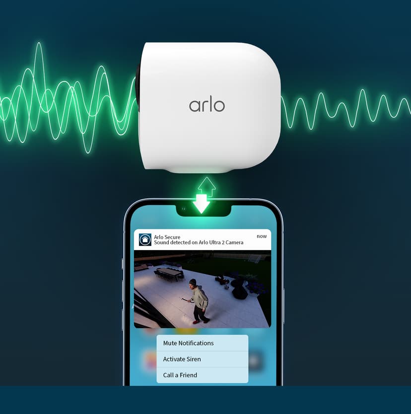 Arlo Ultra 2 trådlös övervakningskamera 2-pack, Svart