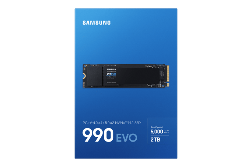 Samsung 990 EVO SSD-levy 2000GB M.2 2280 PCI Express 4.0 x4 (NVMe), PCI Express 5.0 (NVMe)