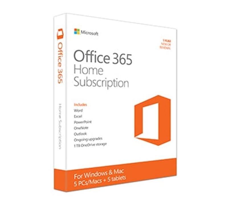 Microsoft Office 365 Home 1 vuosi 12kuukausi/kuukautta