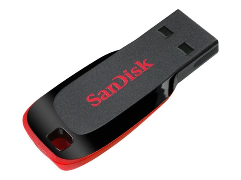 SanDisk Cruzer Blade 16GB USB A-tyyppi Musta, Punainen