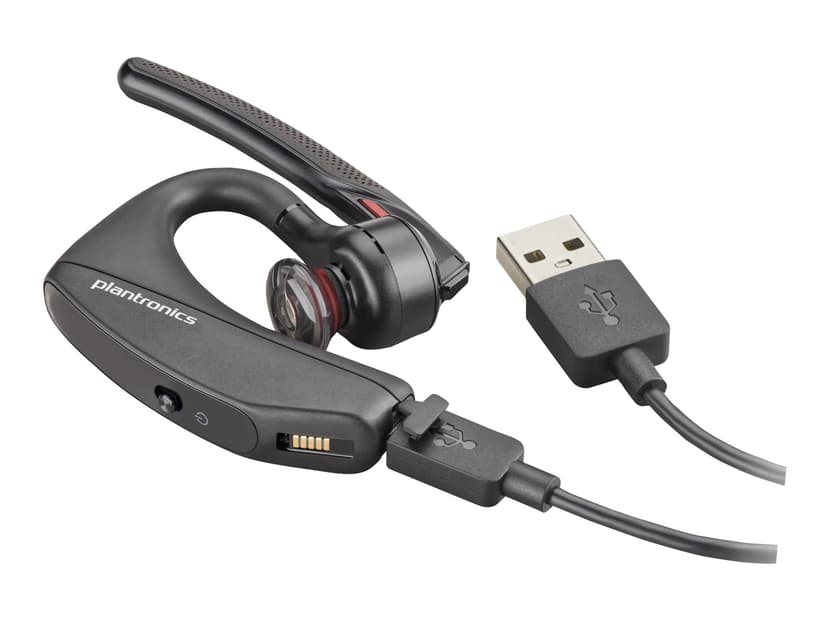 HP Voyager 5200 UC Kuuloke + mikrofoni USB-A Bluetooth-sovittimen kautta Microsoft Teamsille Musta