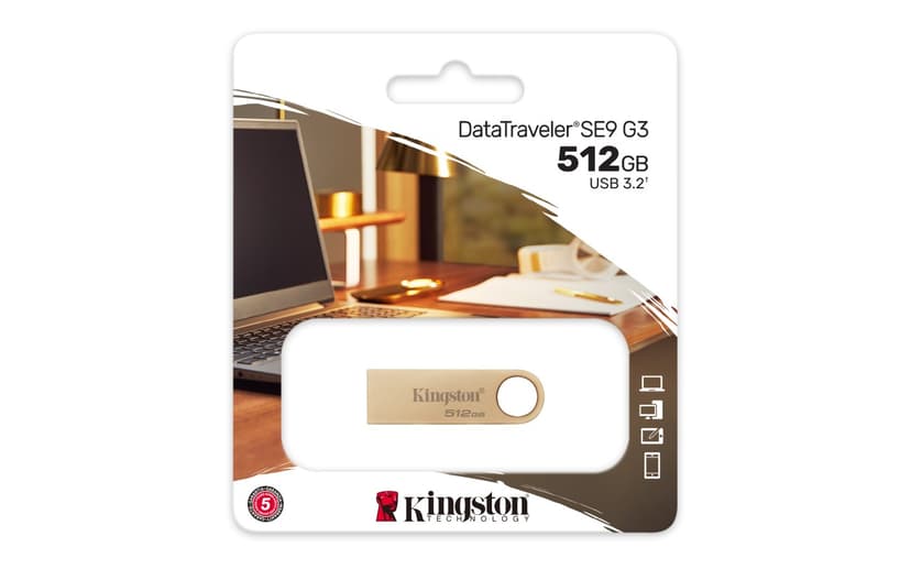 Kingston DataTraveler SE9 G3 512GB USB A-tyyppi Kulta