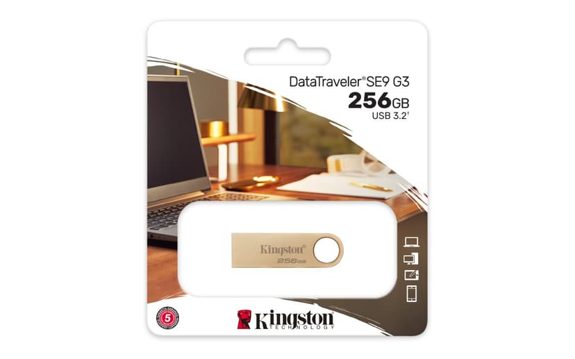 Kingston DataTraveler SE9 G3 256GB USB A-tyyppi Kulta