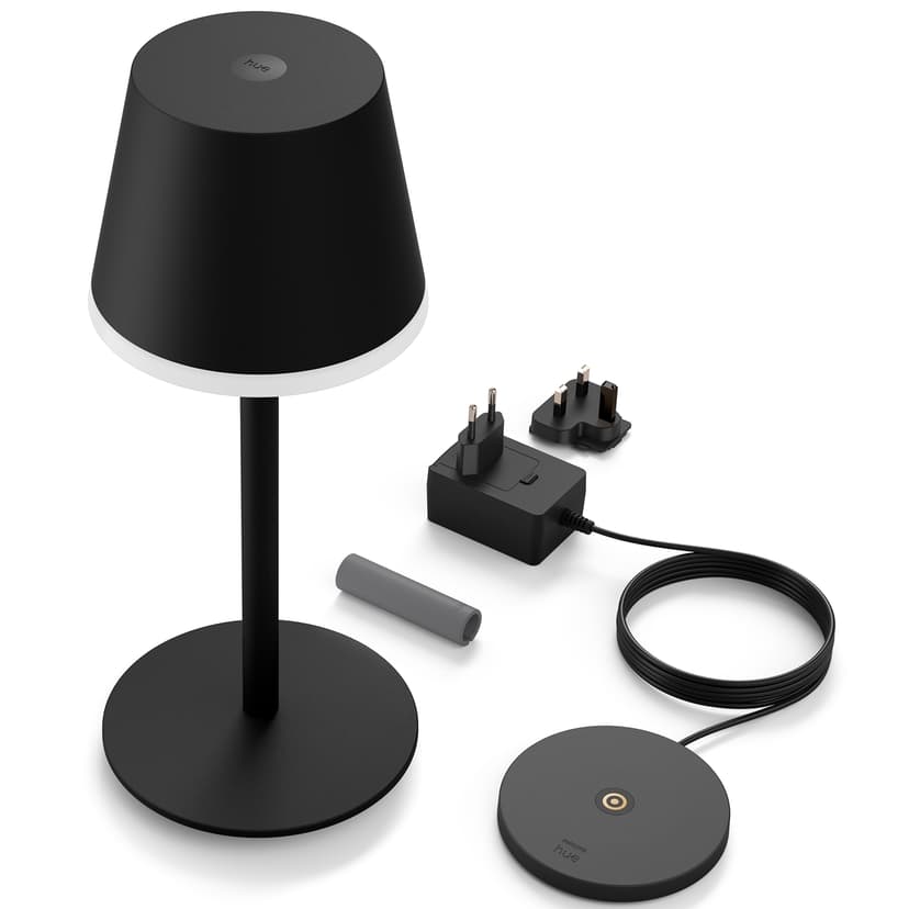 Philips Hue Go Portable Table Lamp White/Colour Ambiance - Black/Grey