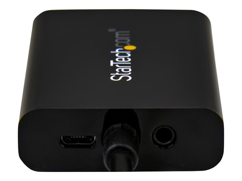 Startech HDMI to VGA Video Adapter with Audio for Laptop / Ultrabook videomuunnin HDMI Uros Micro-USB Type B, Mini-phone 3.5 mm, VGA Naaras Musta