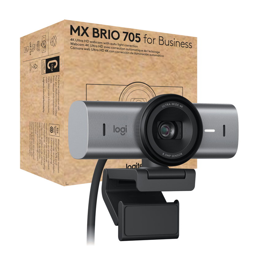 Logitech MX Brio 705 for Business USB-C Verkkokamera Musta