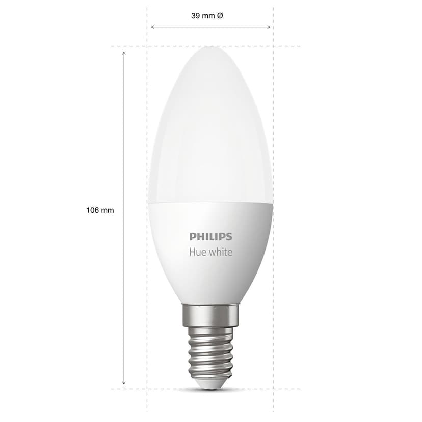 Philips Philips Hue, valkoinen Kynttilälamppu - E14-älylamppu - (2 kpl)