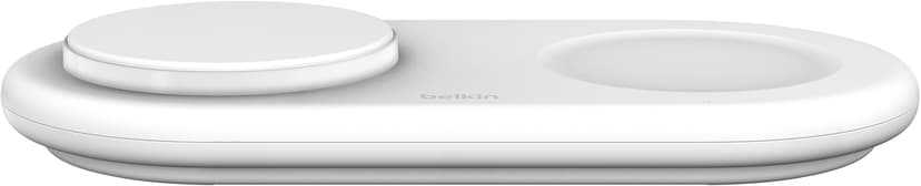 Belkin 2in1 Qi2 15w Magnetic Charging Pad Valkoinen
