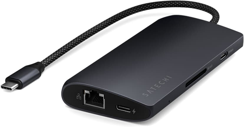 Satechi USB-C Multiport Adapter 8K with Ethernet V3 - Midnight