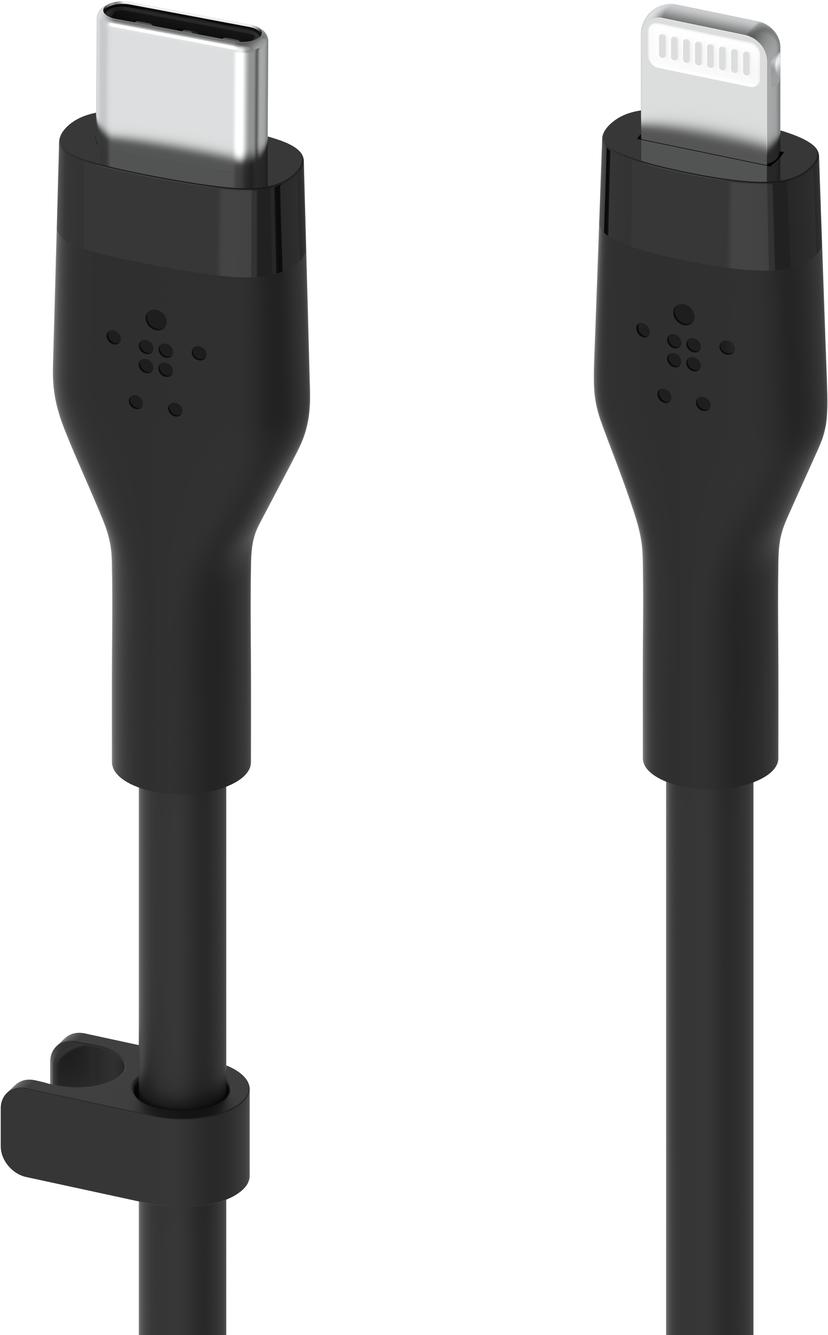 Belkin Flex USB-C to Lightning Cabel Silicone 3m Musta