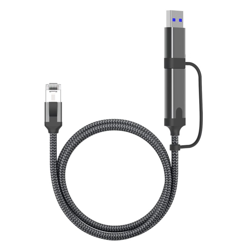 Direktronik Cable USB-C/USB-A - Gigabit LAN RJ-45 15m