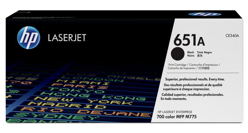 HP Värikasetti Musta 651A - CE340A