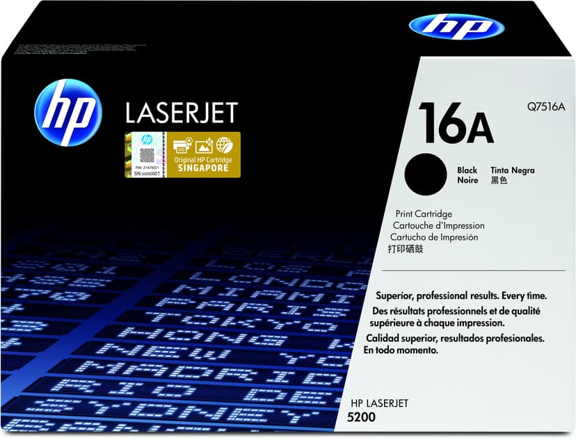 HP Värikasetti Musta 16A 12K - Q7516A