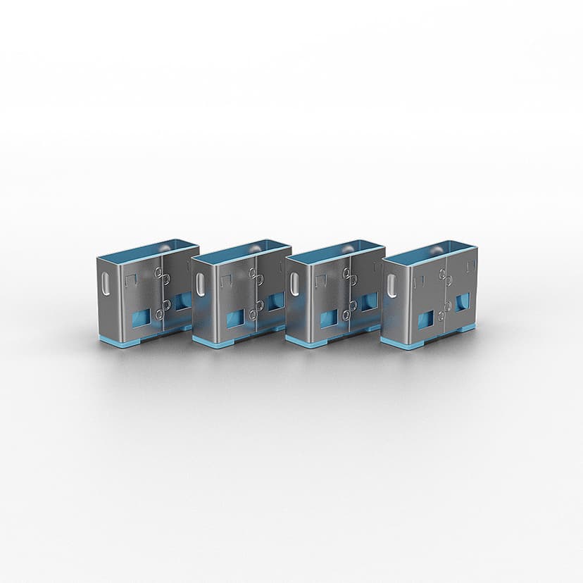 Lindy USB Port Blocker Blue 10-pack
