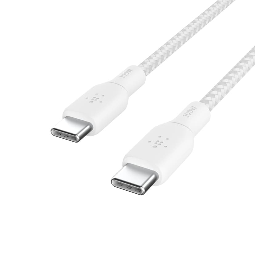 Belkin USB-C to USB-C Cable Braided 2m USB C USB C Valkoinen