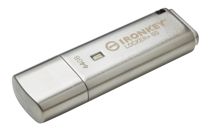 Kingston IronKey Locker+ 50 64GB USB A-tyyppi Hopea