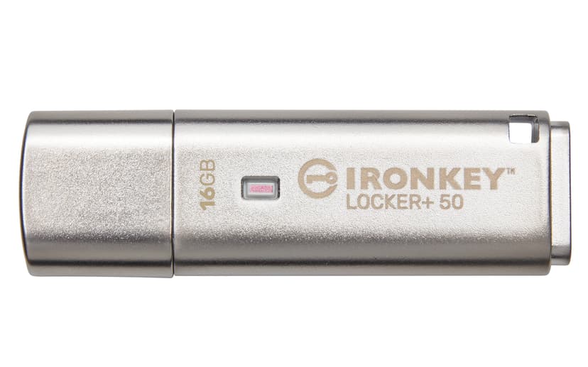 Kingston IronKey Locker+ 50 16GB USB A-tyyppi Hopea