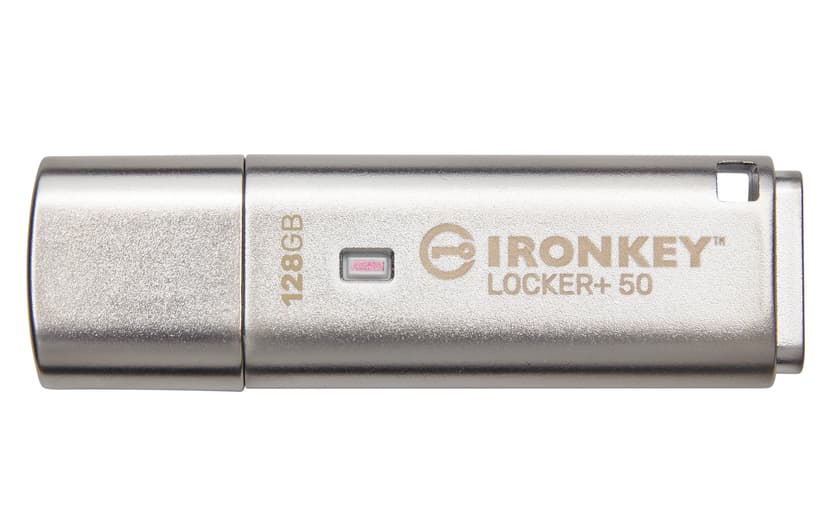 Kingston IronKey Locker+ 50 128GB USB A-tyyppi Hopea