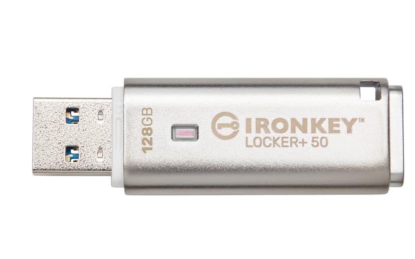 Kingston IronKey Locker+ 50 128GB USB A-tyyppi Hopea