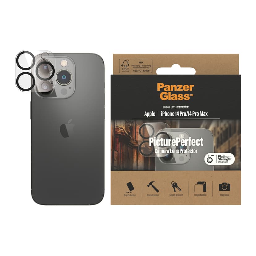 Panzerglass PicturePerfect Camera Lens Protector for iPhone 14 Pro/iPhone 14 Pro Max Apple - iPhone 14 Pro,
Apple - iPhone 14 Pro Max