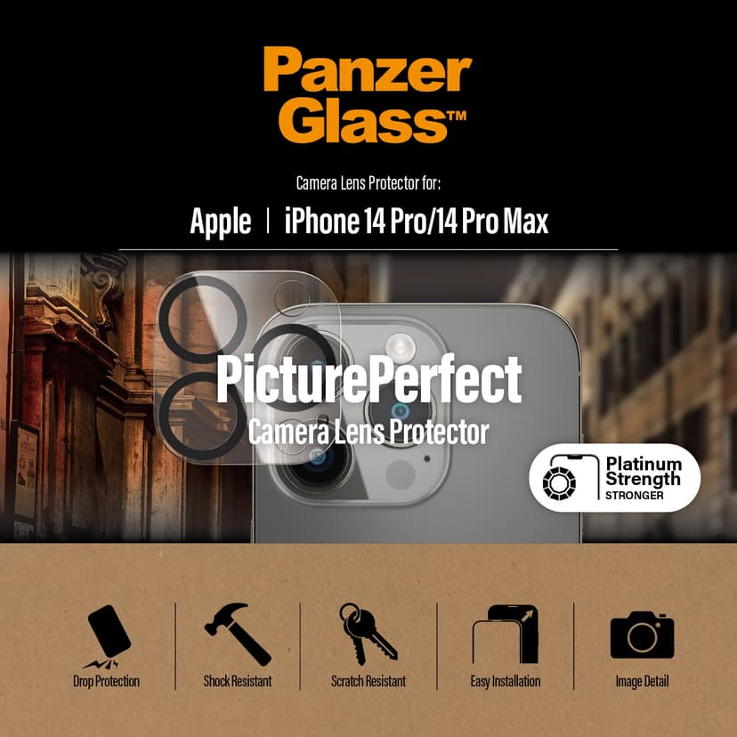Panzerglass PicturePerfect Camera Lens Protector for iPhone 14 Pro/iPhone 14 Pro Max Apple - iPhone 14 Pro,
Apple - iPhone 14 Pro Max