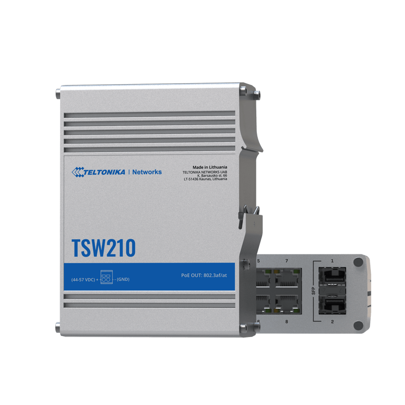 Teltonika TSW210 8-porttinen teollisen tason kytkin