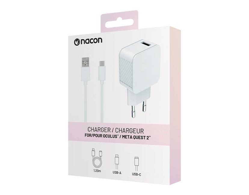 Nacon AC-adapter - Meta Quest 2 Valkoinen 1.2m
