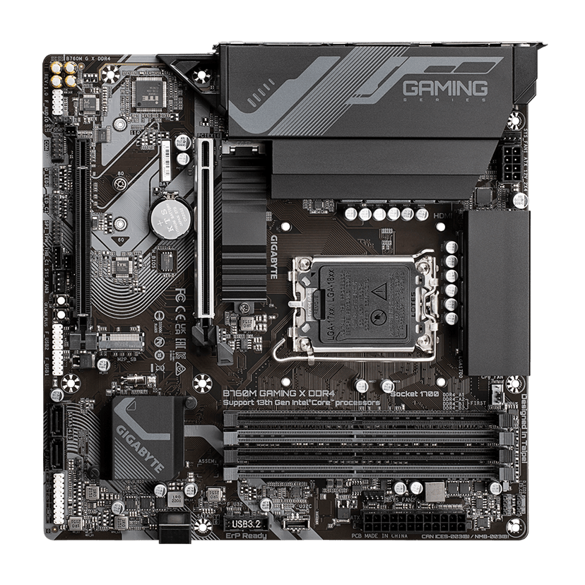 Gigabyte Gigabyte B760M GAMING X DDR4 emolevy Intel B760 Express LGA 1700 mikro ATX mikro ATX