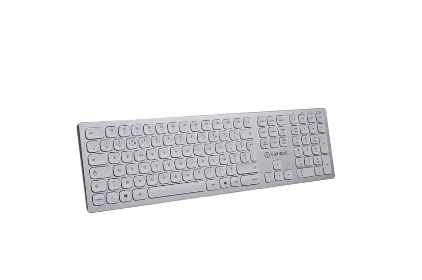 Voxicon Wireless Slim Metal Keyboard 295BWL Silver Iso-azert Belgia