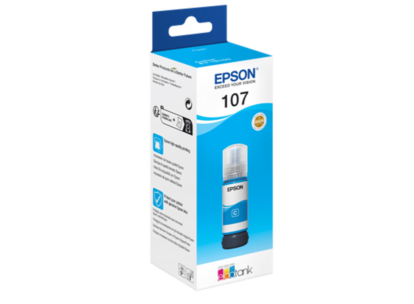 Epson Ink Cyan 107 7.2K/2.1K - ET-18100