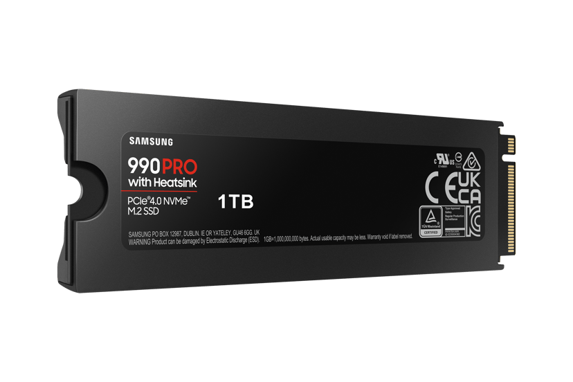 Samsung 990 PRO 1TB SSD Heatsink M.2 PCIe 4.0