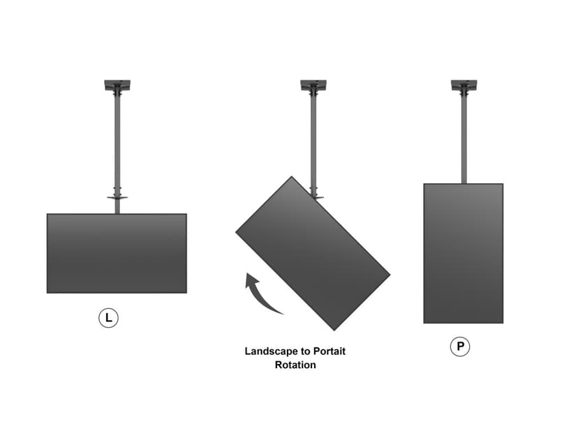 Multibrackets M Public Ceilingmount Medium Single
