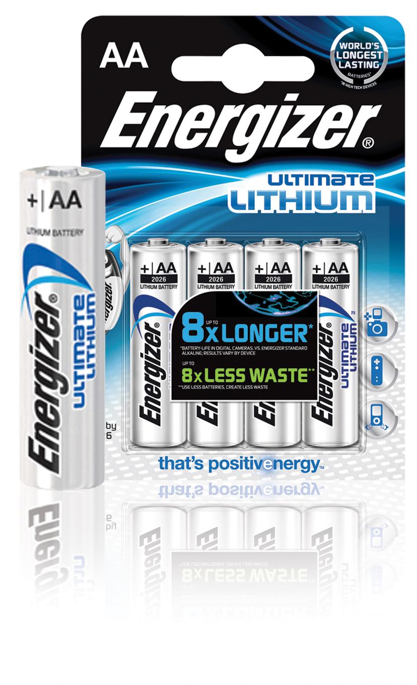 Energizer Battery Ultimate Lithium AA/LR6 4-Pack