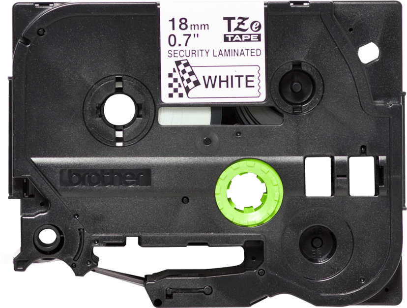 Brother Tape 18mm TZe-SE4 Musta/Valkoinen
