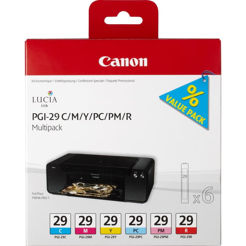 Canon Muste Monipakkaus PGI-29 (CMY/PC/PM/R)