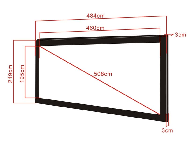 Multibrackets M Framed Projection Screen 2.35:1 460x195 200"