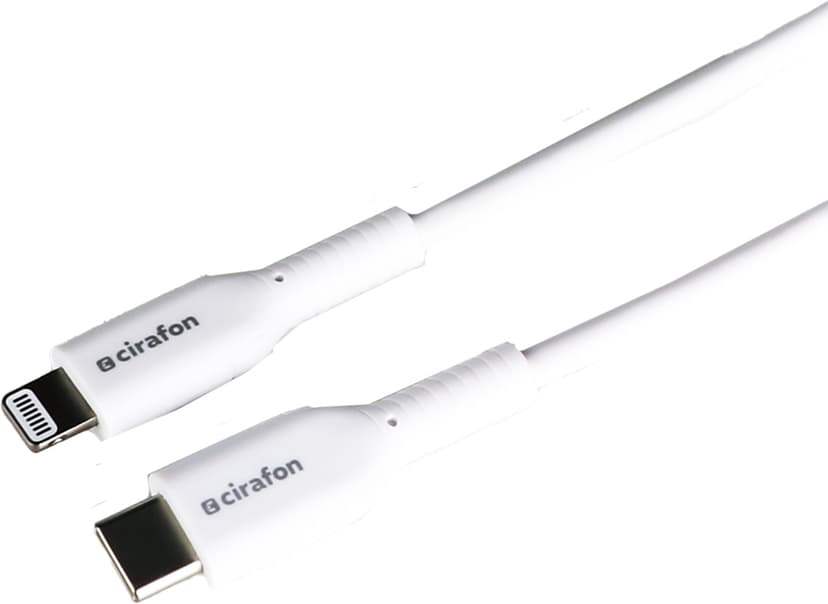 Cirafon Cirafon C-LT04W-1.2M matkapuhelimen kaapeli Valkoinen USB C Lightning