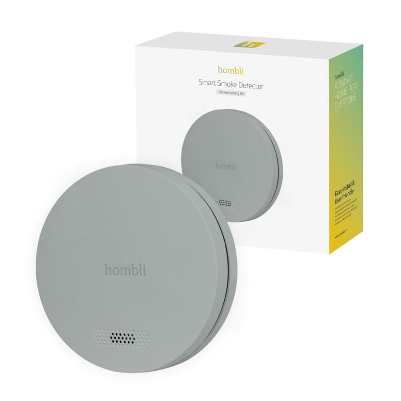 HOMBLI Smart Smoke Detector Ultra Slim Gray