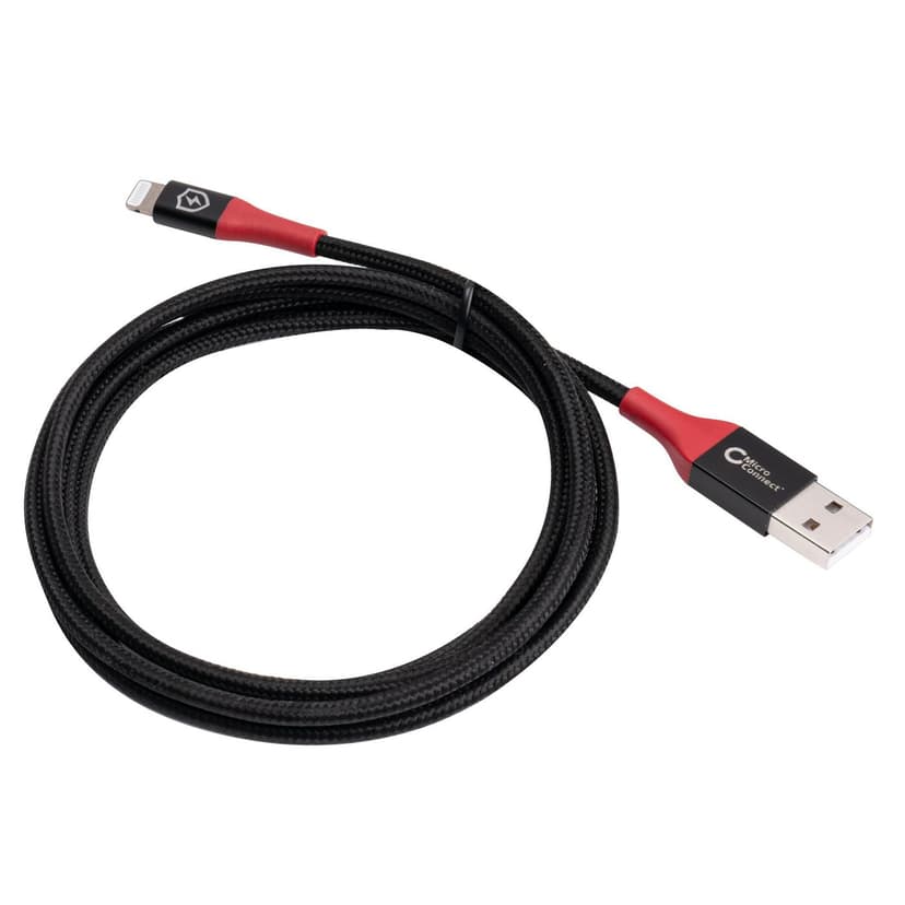 Microconnect USB-A To Lightning Data Blocker Cable 1.5m 1.5m Musta