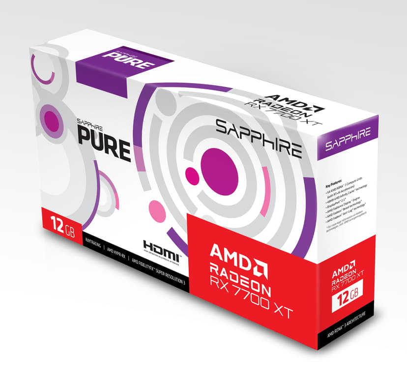Sapphire Pure AMD Radeon RX 7700 XT 12GB