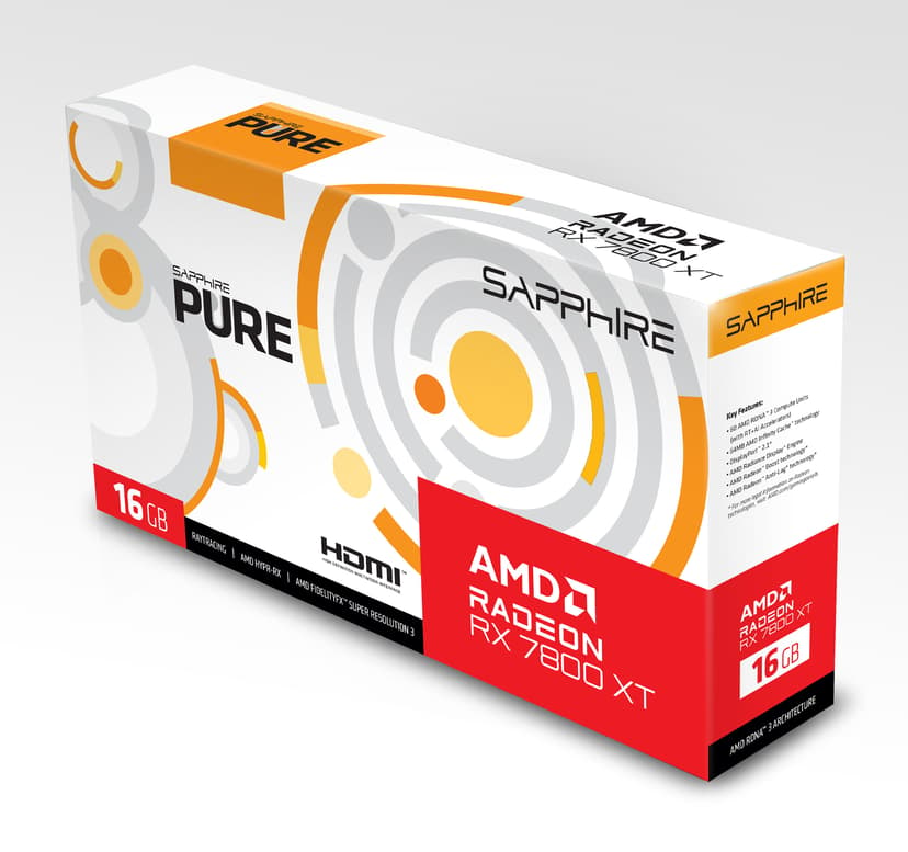 Sapphire Pure AMD Radeon RX 7800 XT 16GB