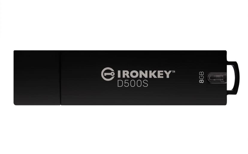 Kingston IronKey D500s 8GB USB A-tyyppi Musta