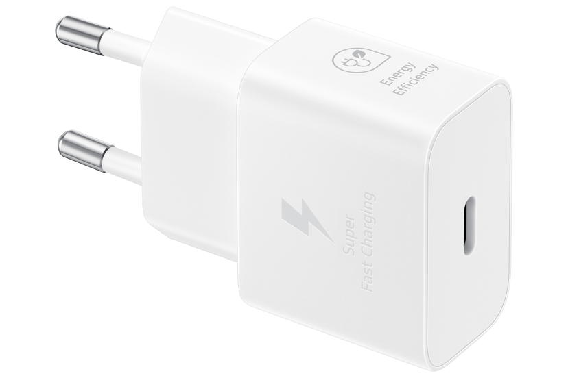 Samsung EP-T2510 Power Adapter 25W + USB-C Cable Valkoinen 1m