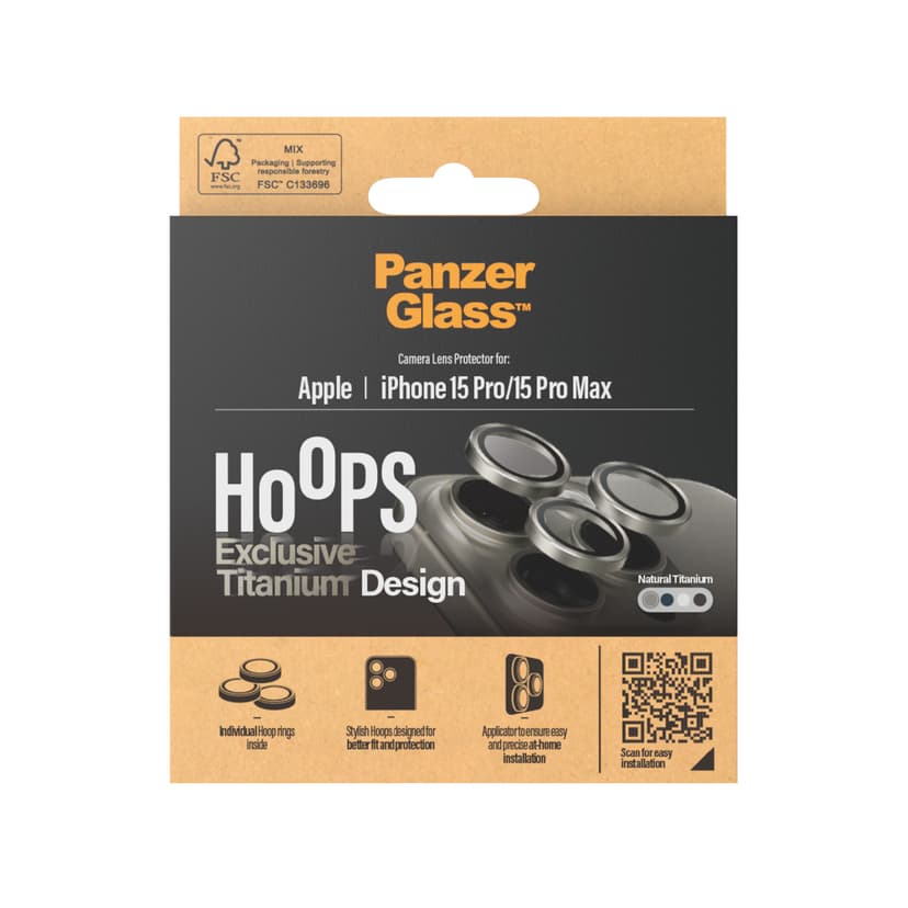 Panzerglass Hoops Lens Protector iPhone 15 Pro/15 Pro Max