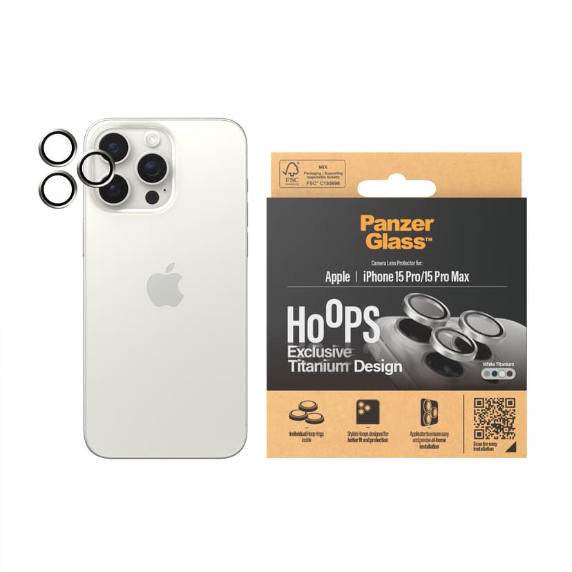 Panzerglass Hoops Lens Protector iPhone 15 Pro/15 Pro Max