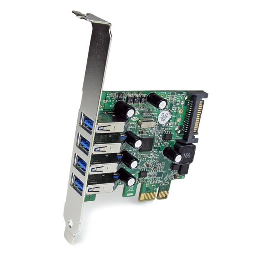 Startech 4 Port PCI Express PCIe SuperSpeed USB 3.0 Controller Card Adapter with SATA Power