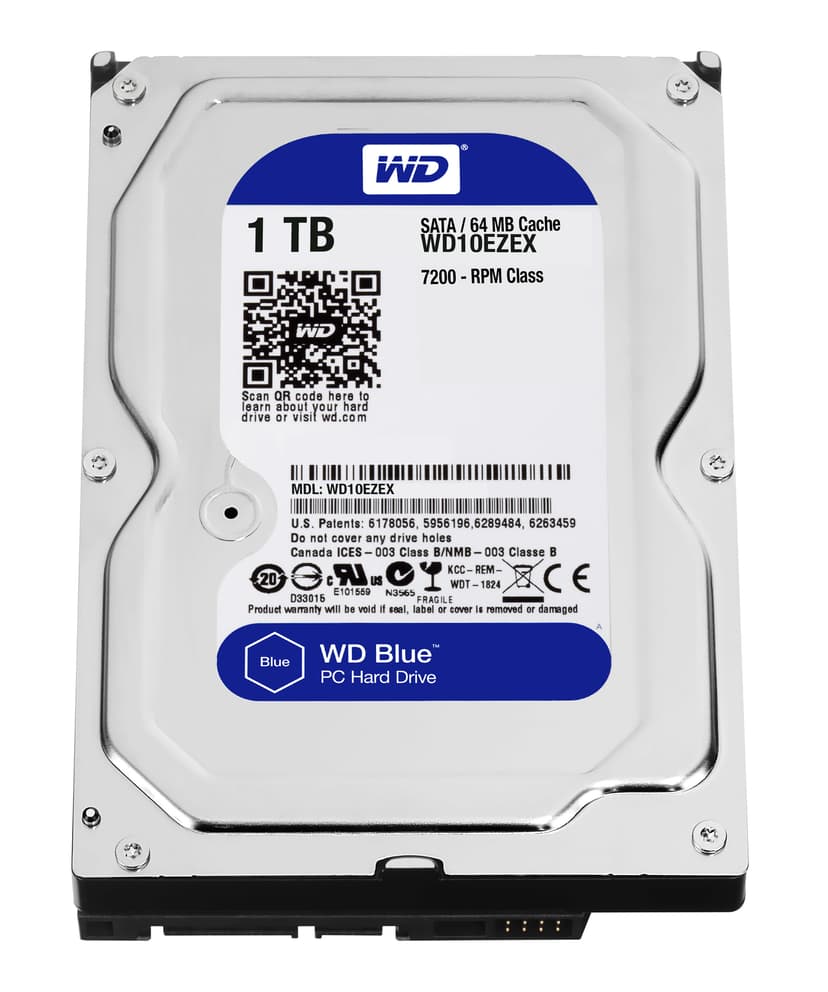 WD Blue WD10EZEX 1000GB 3.5" 7200r/min Serial ATA III HDD