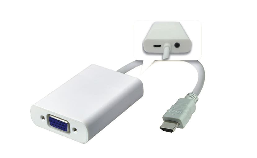 Microconnect Video converter 0.15m HDMI VGA (D-Sub) Valkoinen