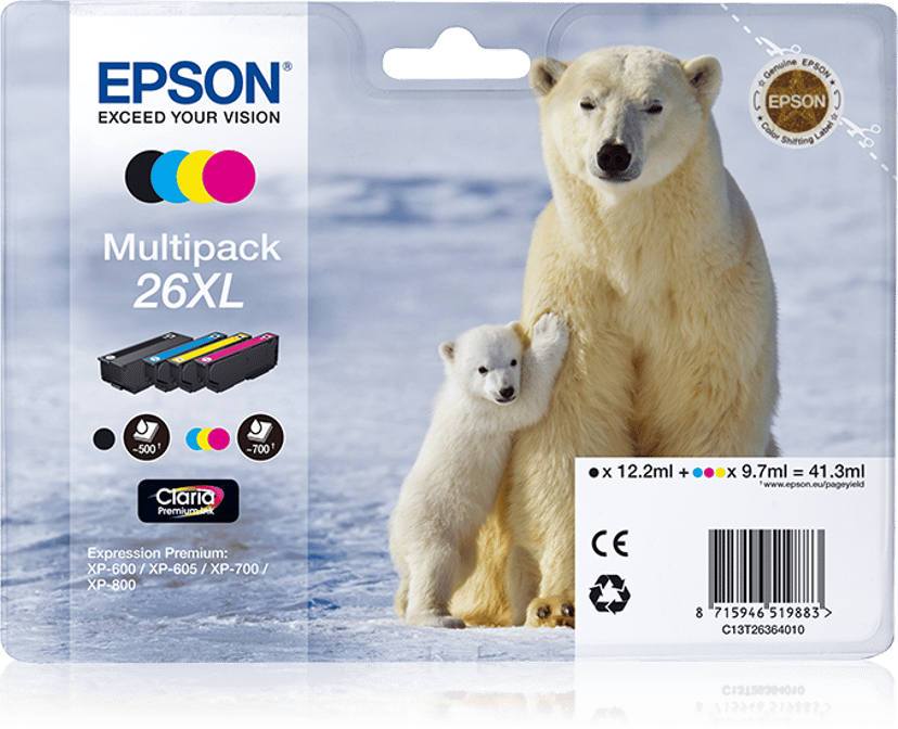 Epson Muste Monipakkaus 4-ColorS 26XL Claria Premium